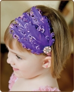 Purple/Pink Feather Headband