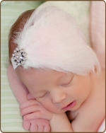 Pale Pink Hackle Feather Headband