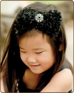 Black Chiffon Bow Headband