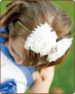White Chiffon Bow Headband