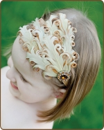 Yellow/Gold/Beige Feather Headband