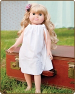 18 inch Doll Pillowcase Dress - White